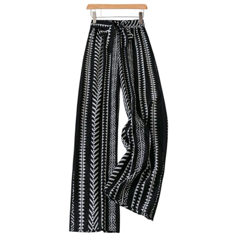 NWT BOHO TRIBAL PRINT TIE WAIST PANT